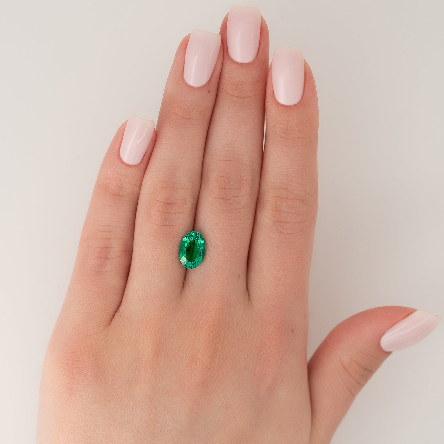 3Ct Oval Cut Lab Created Emerald