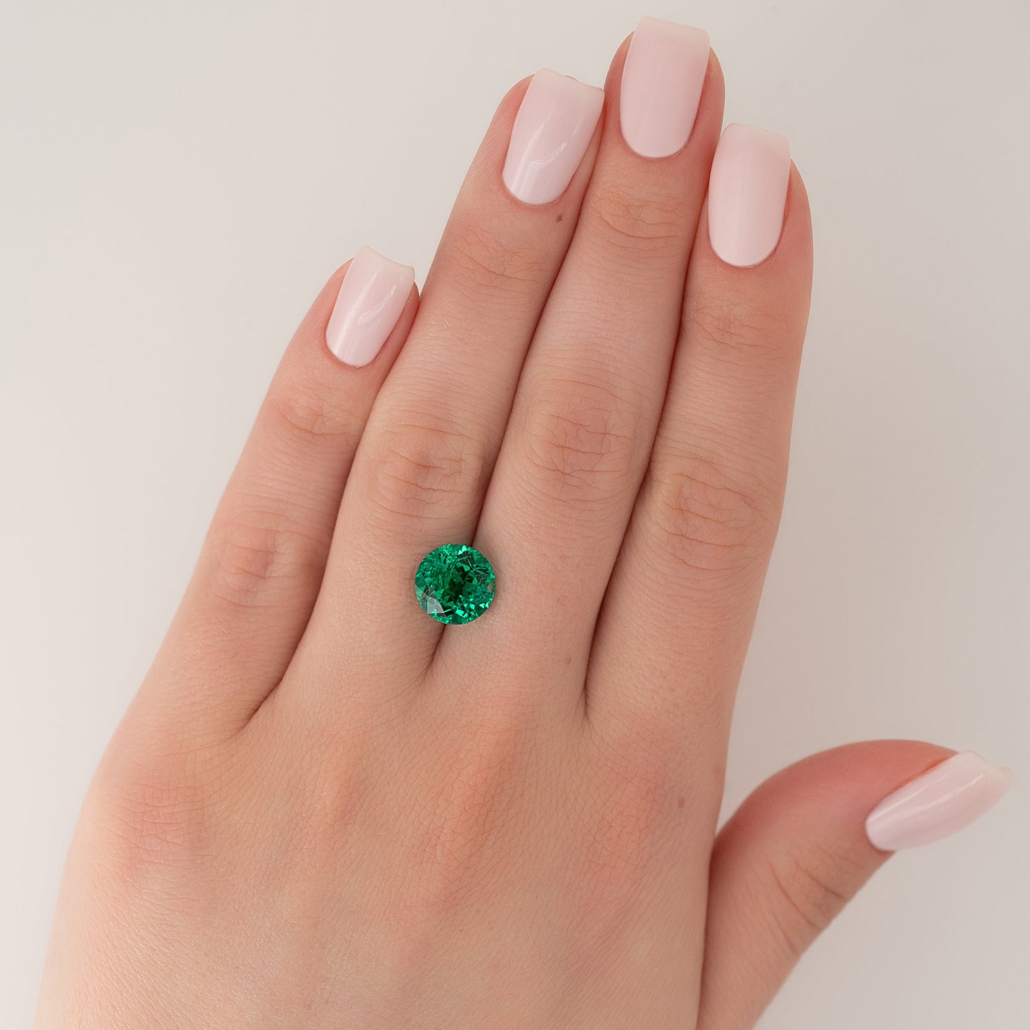 3.5Ct Round Cut Lab Created Emerald