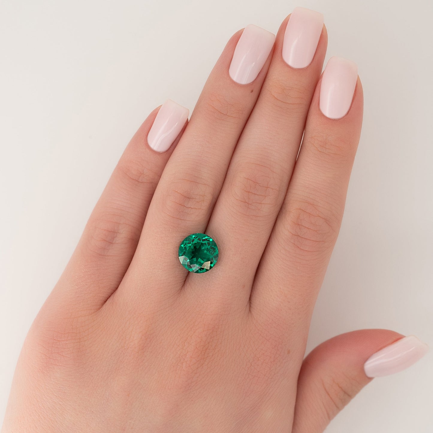 5Ct Round Cut Lab Created Emerald