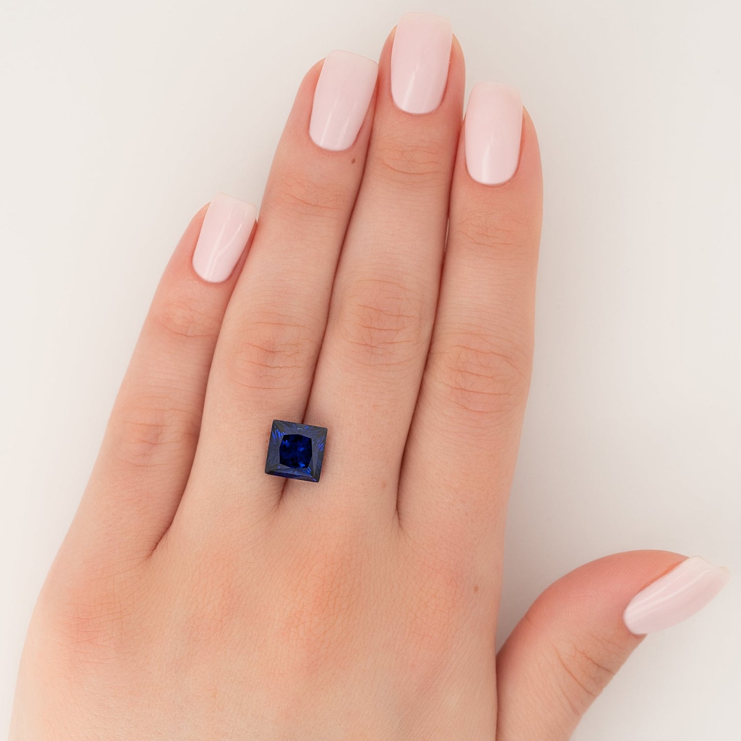 4Ct Princess Cut Lab Created Sapphire