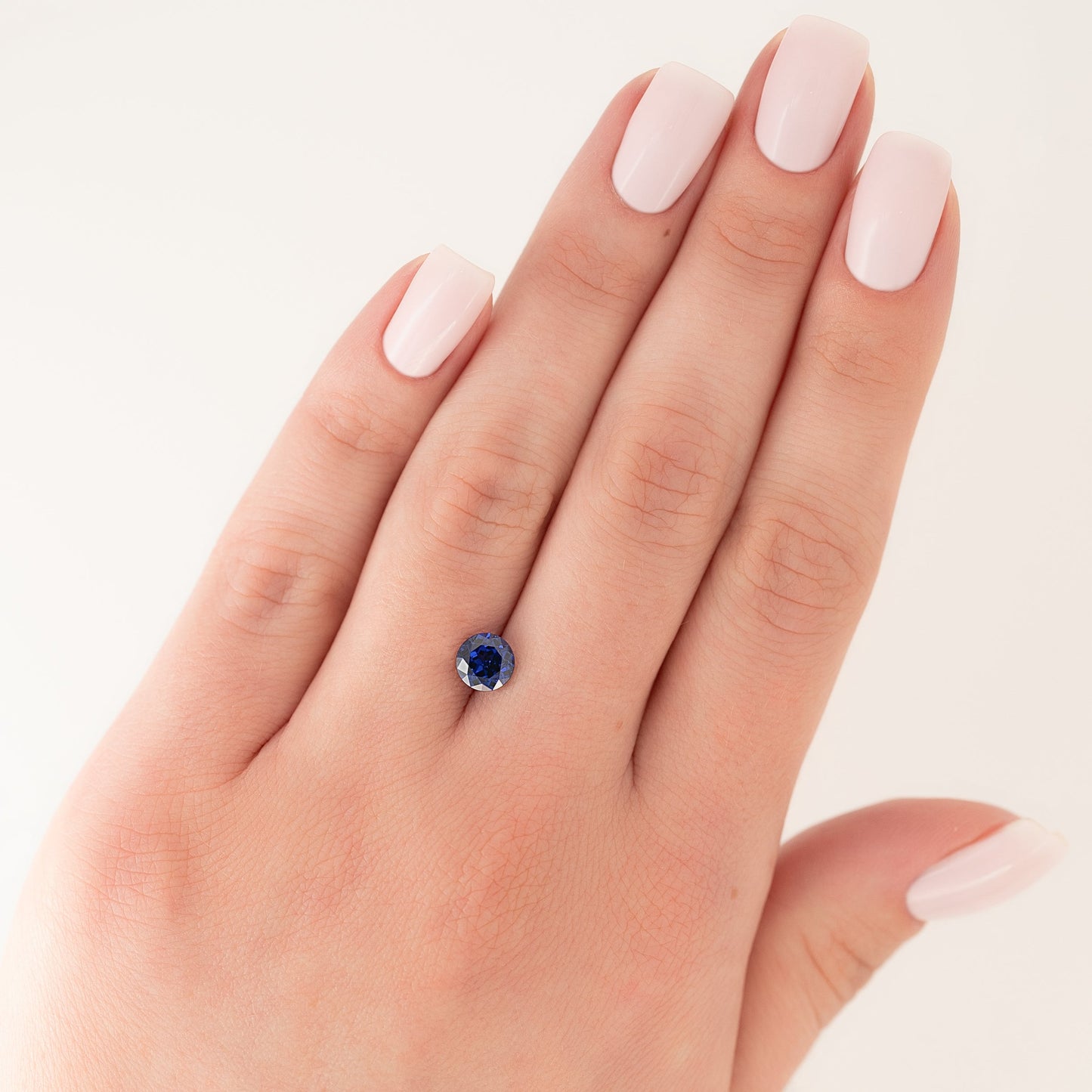 1Ct Round Cut Lab Created Sapphire