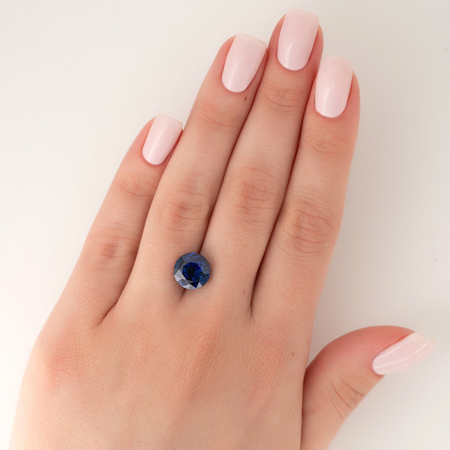 4Ct Round Cut Lab Created Sapphire