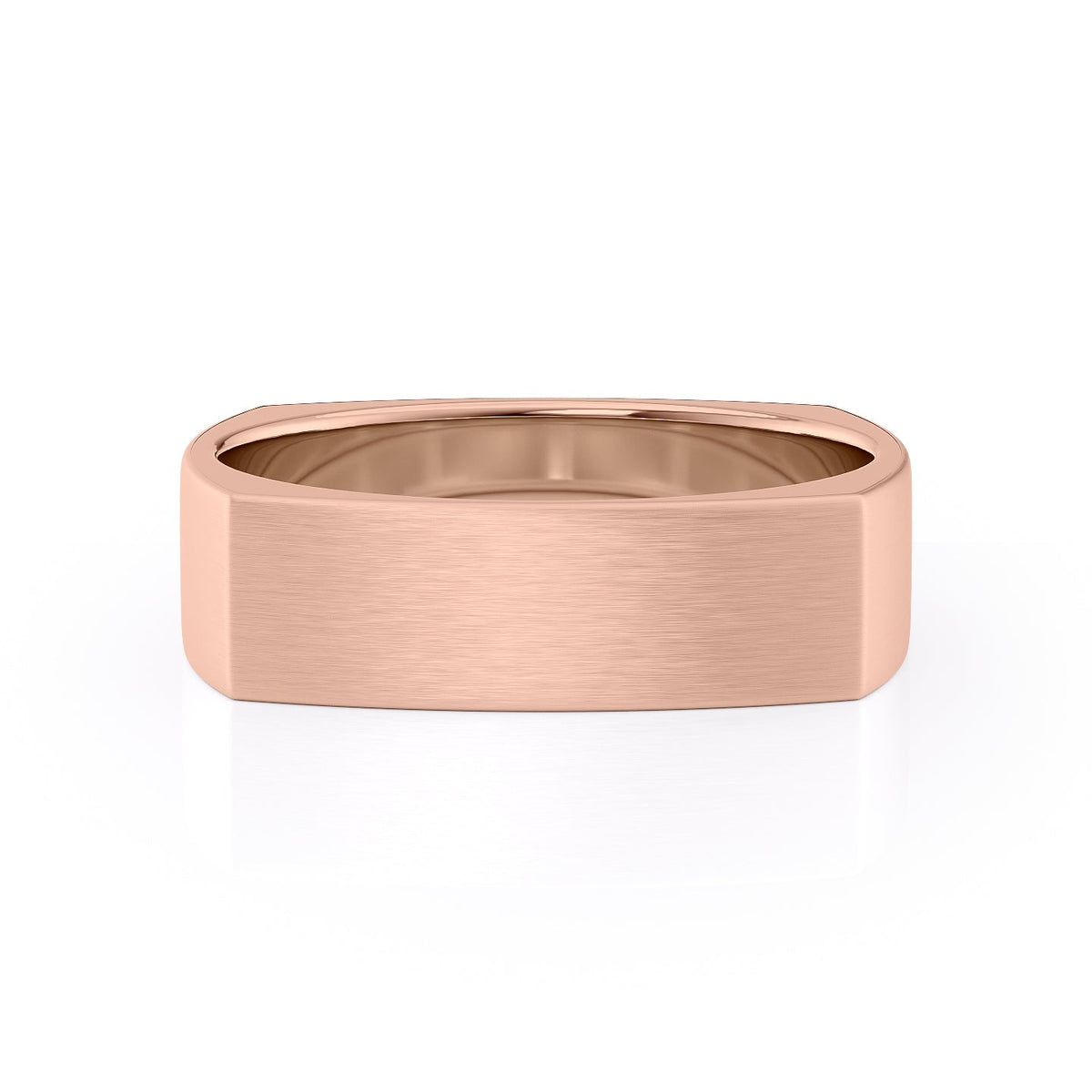 The Lucas. A Rose Gold Designer Wedding Band Set With Lab Grown Diamonds. White Background.