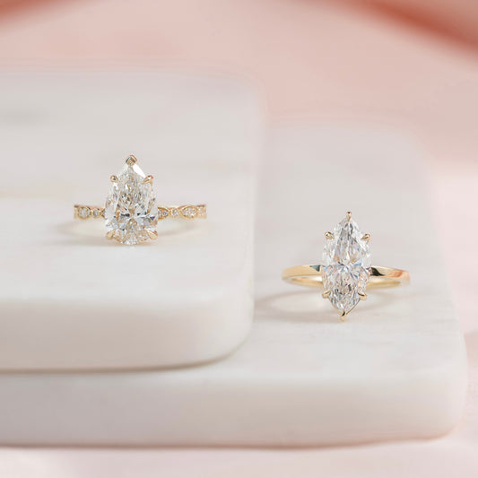 How to Choose Between a Marquise and a Pear Engagement Ring