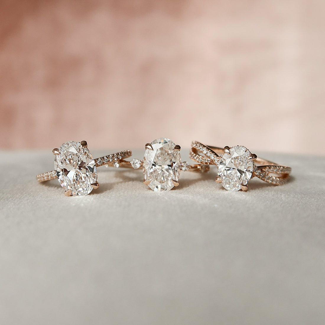 Ovaly Romantic - Rose Gold & Oval Diamond Engagement Rings