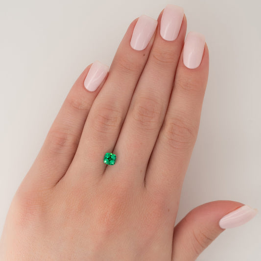 1Ct Cushion Cut Lab Created Emerald