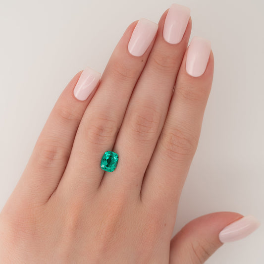 3Ct Elongated Cushion Cut Lab Created Emerald