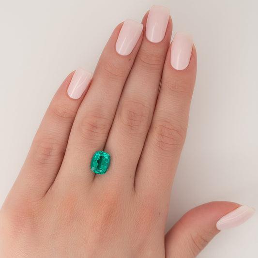 5Ct Elongated Cushion Cut Lab Created Emerald