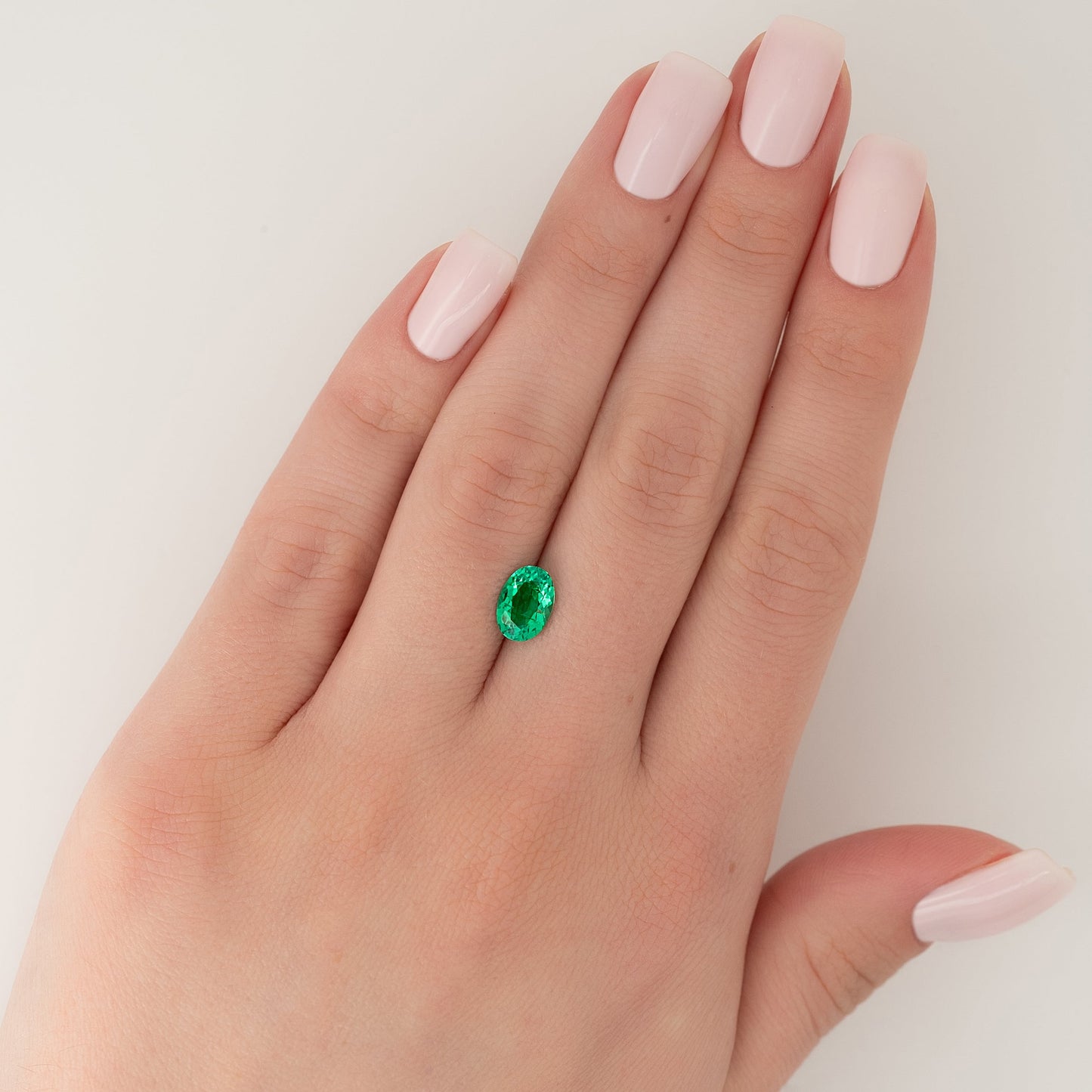 1.5Ct Oval Cut Lab Created Emerald
