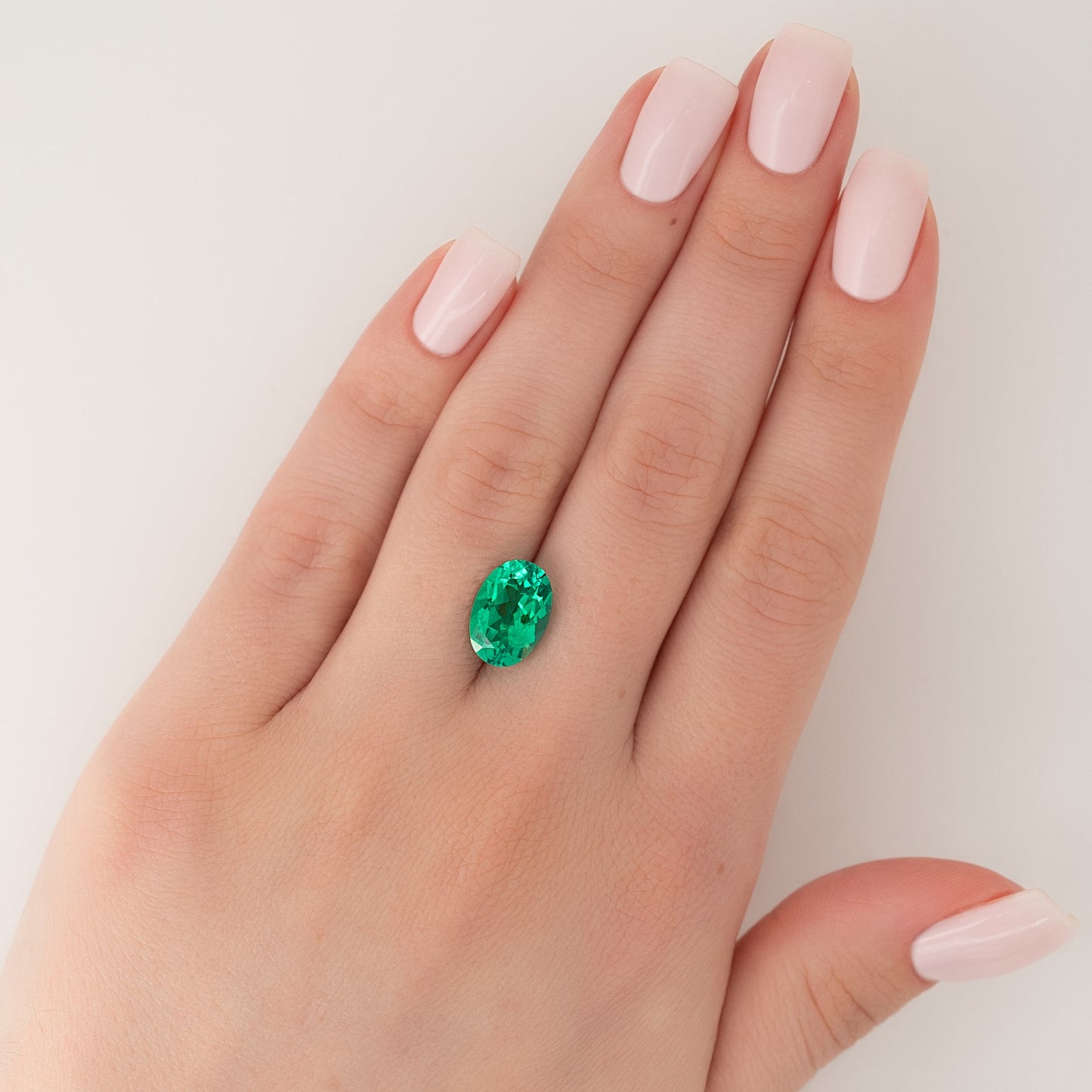 4.5Ct Oval Cut Lab Created Emerald
