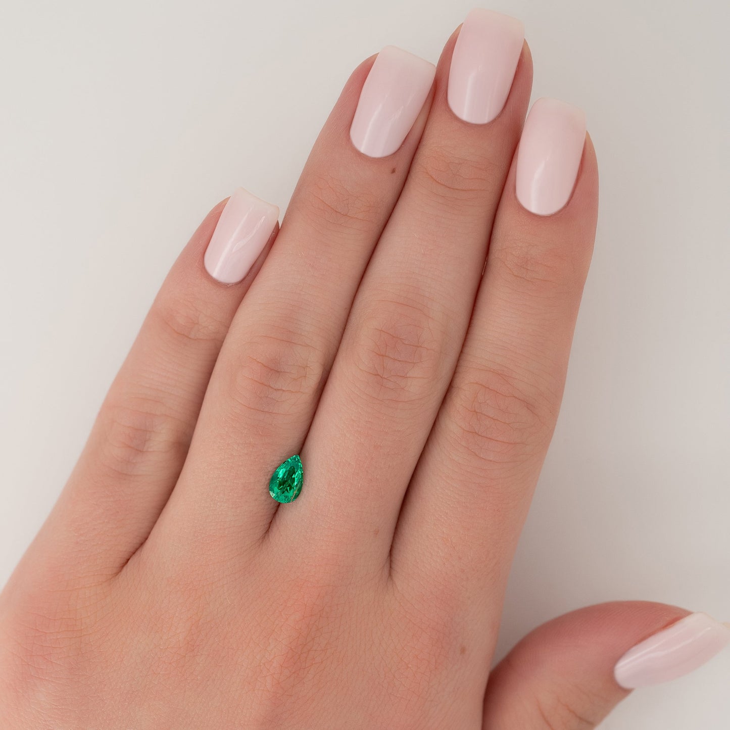 1Ct Pear Cut Lab Created Emerald