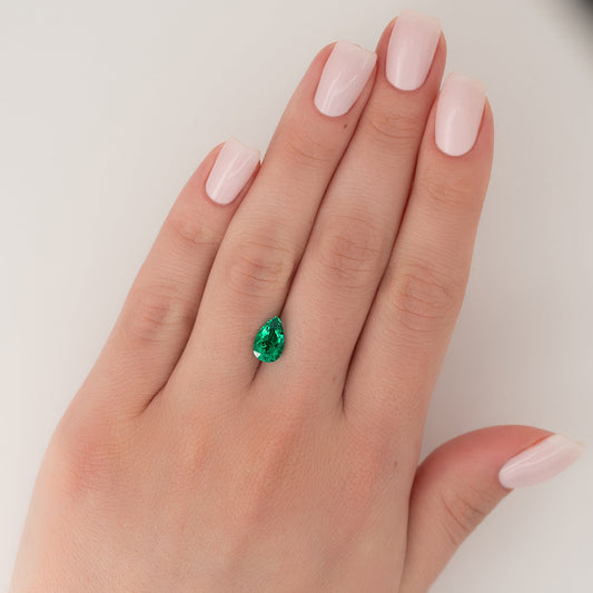 2Ct Pear Cut Lab Created Emerald