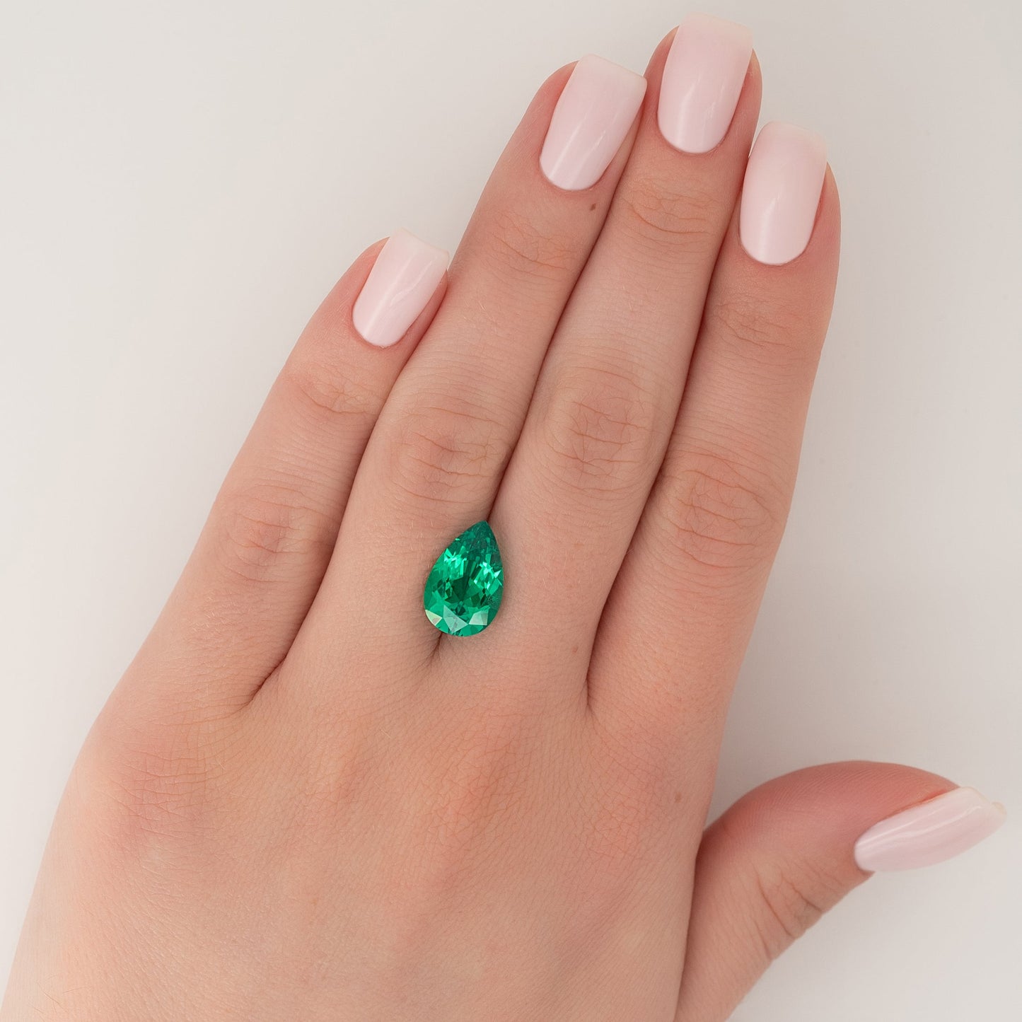 5Ct Pear Cut Lab Created Emerald