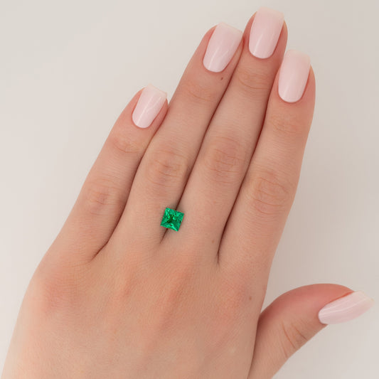 1.5Ct Princess Cut Lab Created Emerald