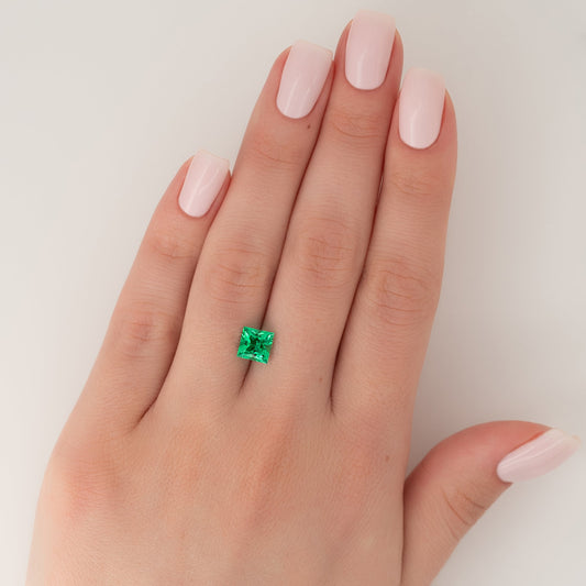 2Ct Princess Cut Lab Created Emerald