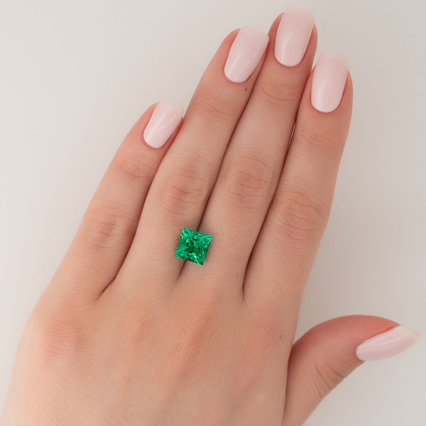 4Ct Princess Cut Lab Created Emerald