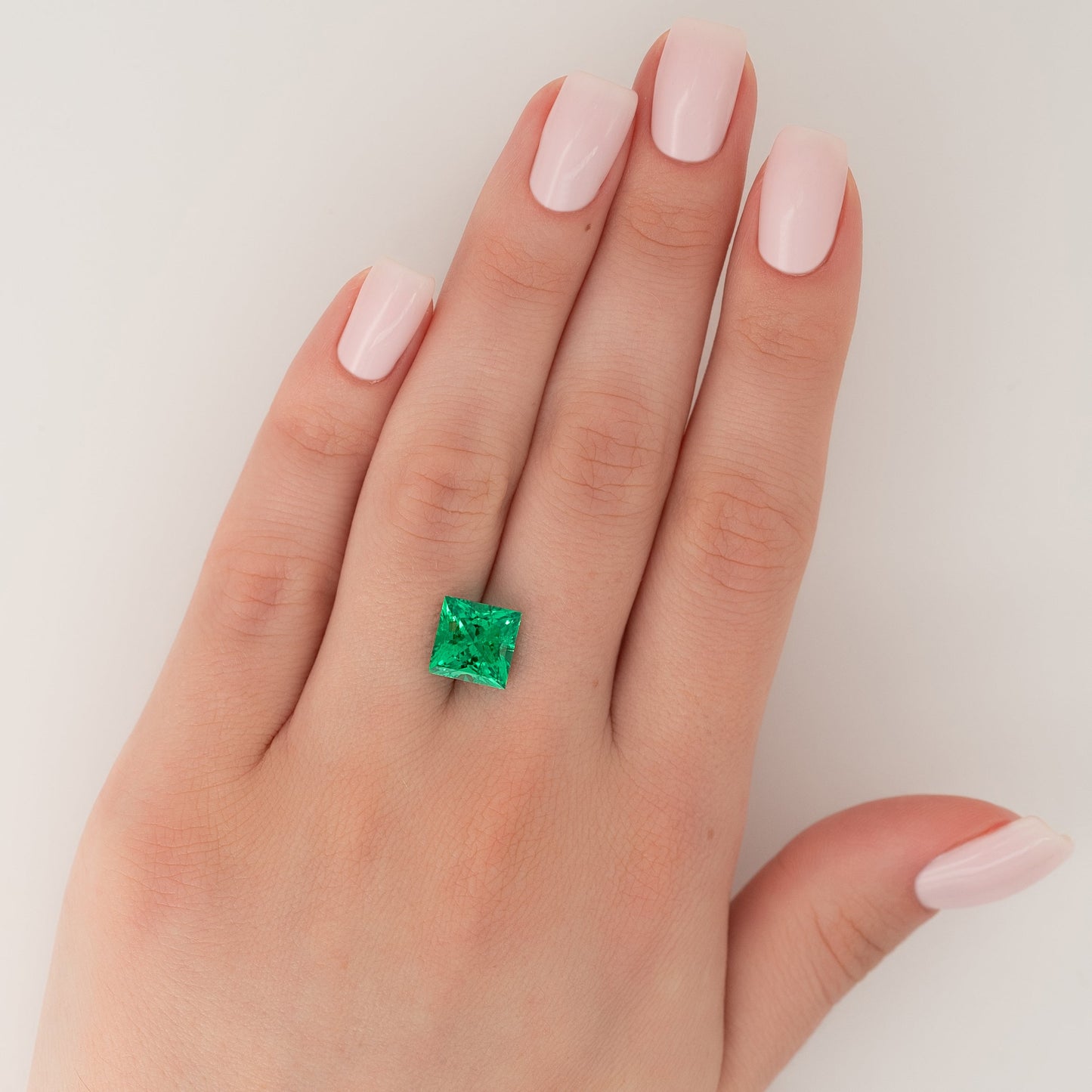 4.5Ct Princess Cut Lab Created Emerald