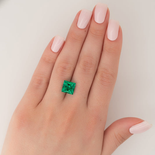 5Ct Princess Cut Lab Created Emerald