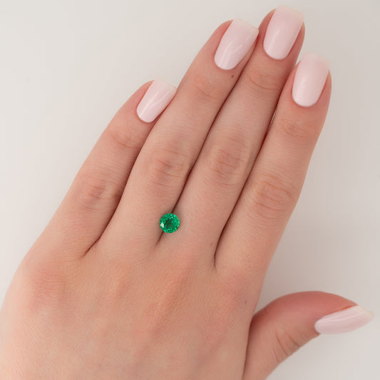 1Ct Round Cut Lab Created Emerald