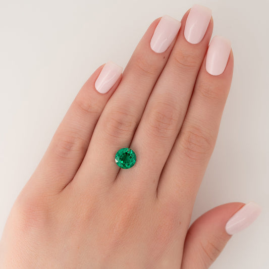 3Ct Round Cut Lab Created Emerald