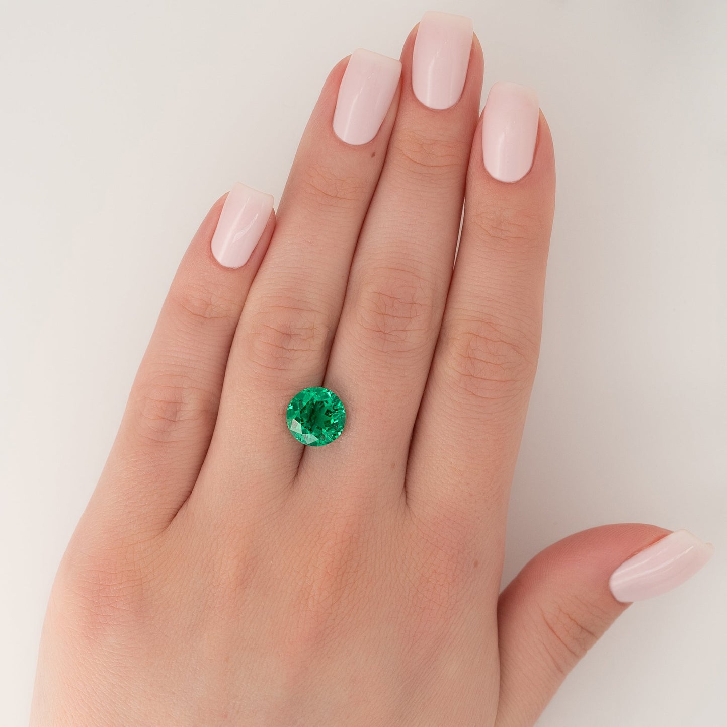 4Ct Round Cut Lab Created Emerald