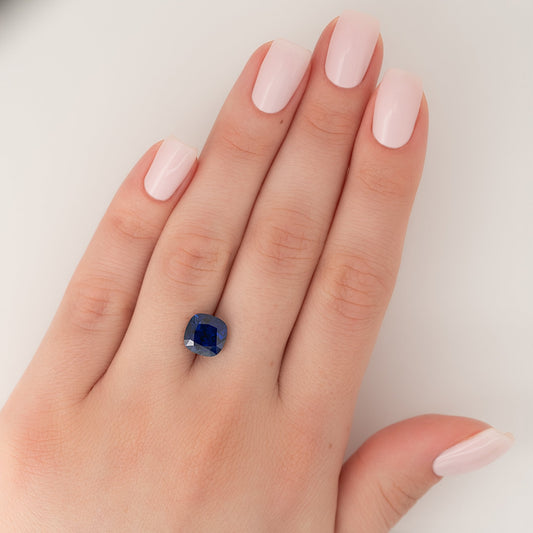 4Ct Cushion Cut Lab Created Sapphire