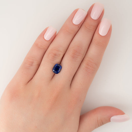 3.5Ct Elongated Cushion Cut Lab Created Sapphire