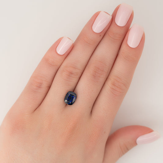 4Ct Elongated Cushion Cut Lab Created Sapphire