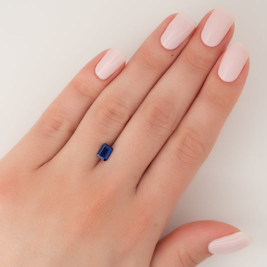 1Ct Emerald Cut Lab Created Sapphire