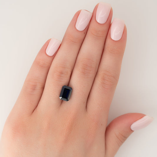 5Ct Emerald Cut Lab Created Sapphire