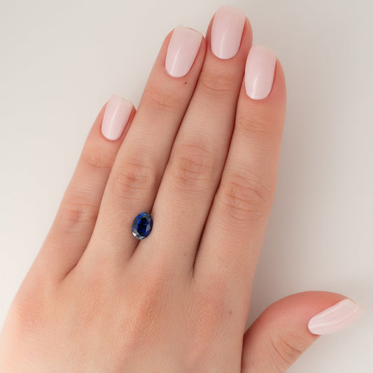 1.5Ct Oval Cut Lab Created Sapphire