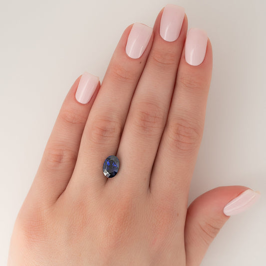 2.5Ct Oval Cut Lab Created Sapphire