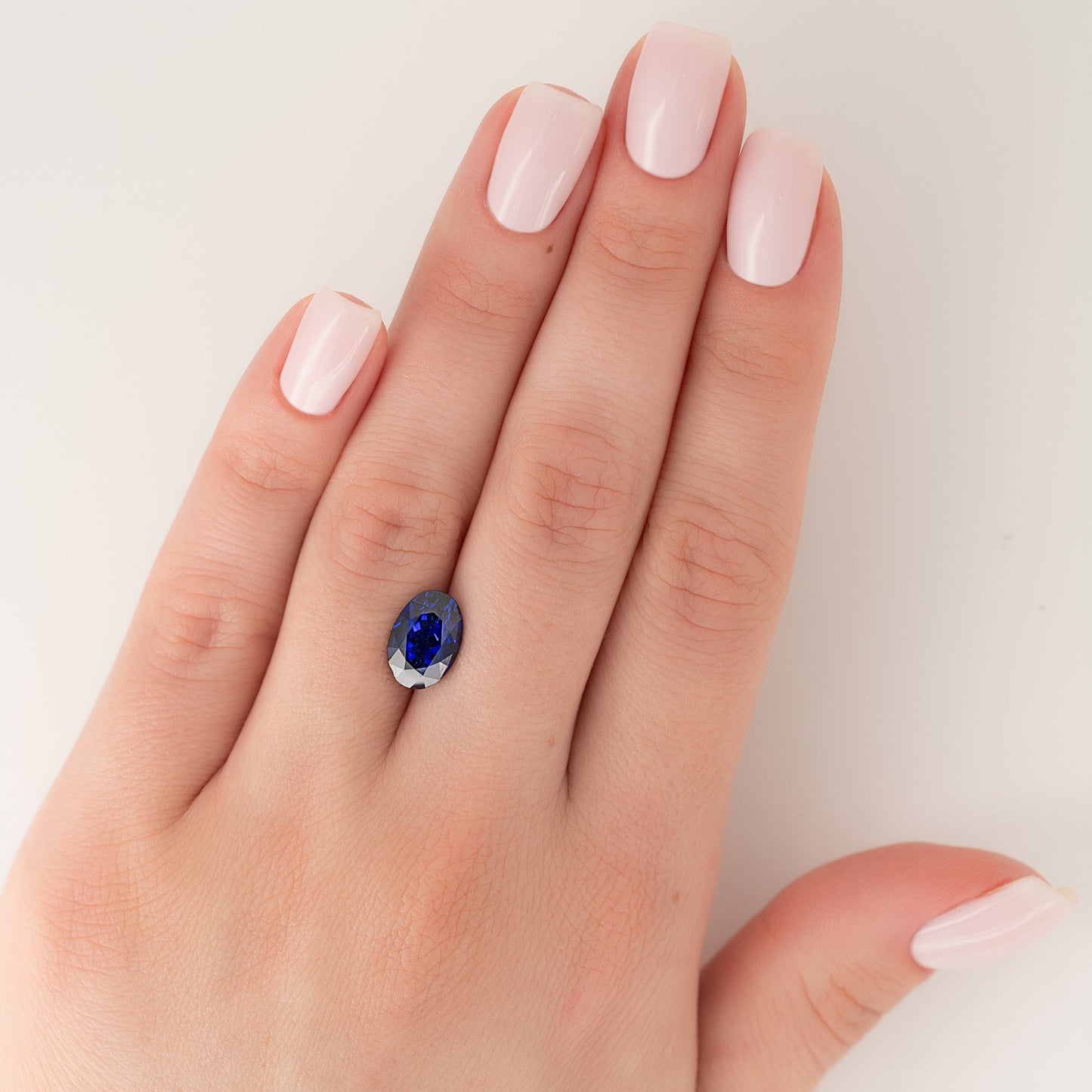 3Ct Oval Cut Lab Created Sapphire