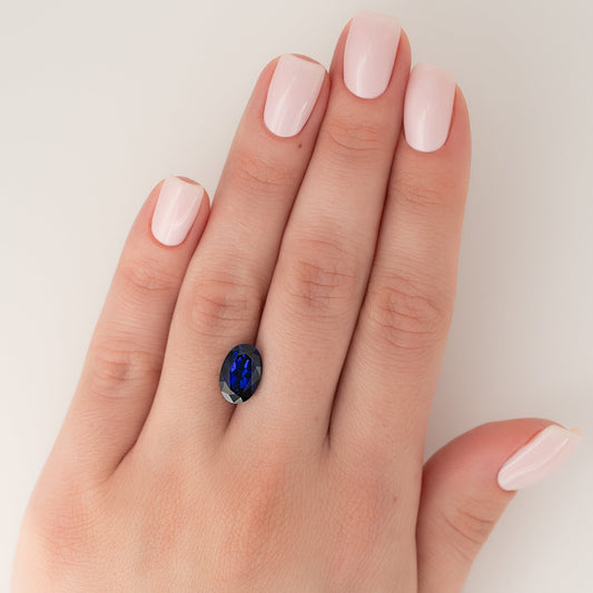 3.5Ct Oval Cut Lab Created Sapphire