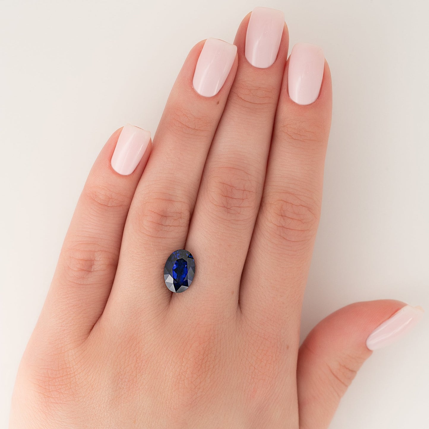 4Ct Oval Cut Lab Created Sapphire