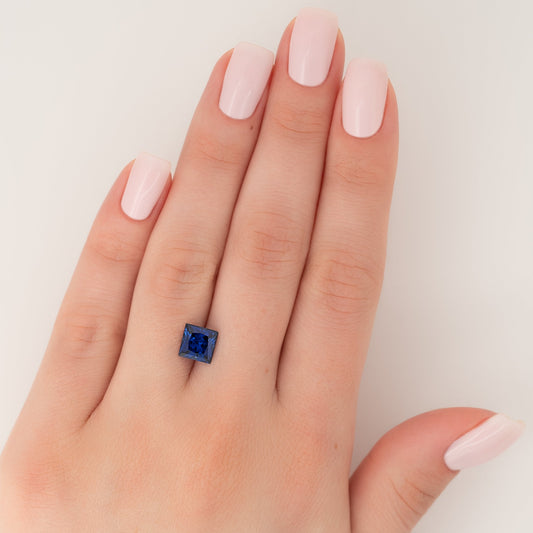 2.5Ct Princess Cut Lab Created Sapphire