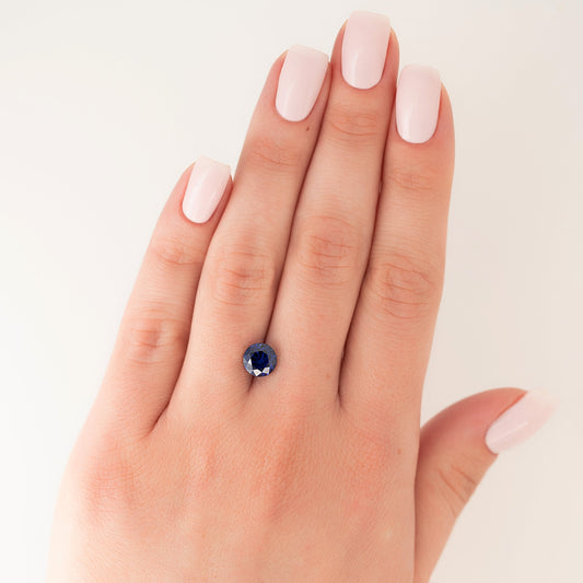 1.5Ct Round Cut Lab Created Sapphire
