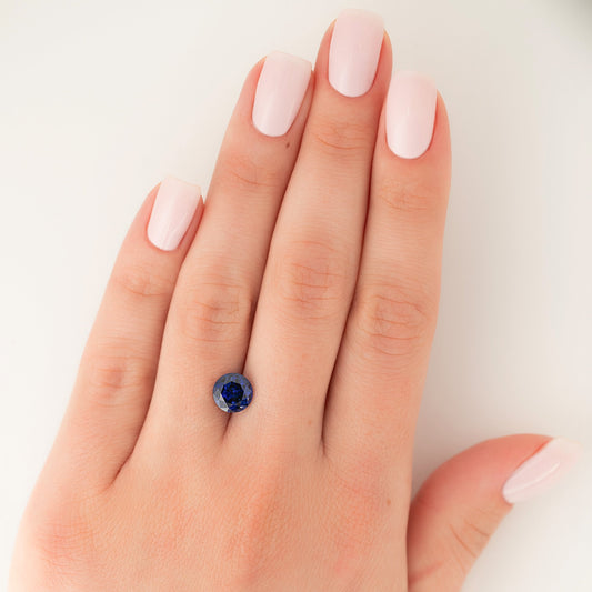2Ct Round Cut Lab Created Sapphire