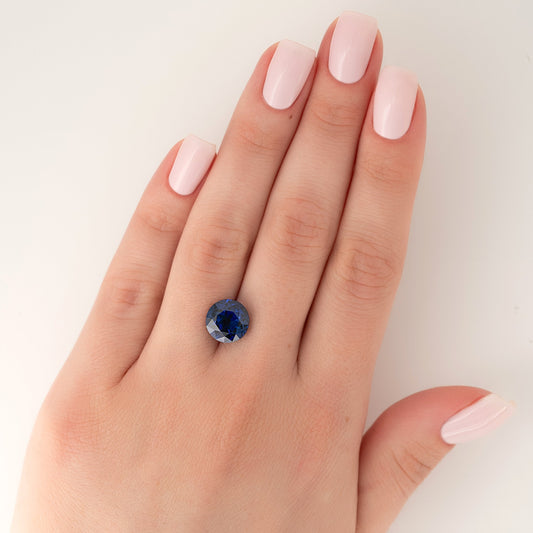 4Ct Round Cut Lab Created Sapphire