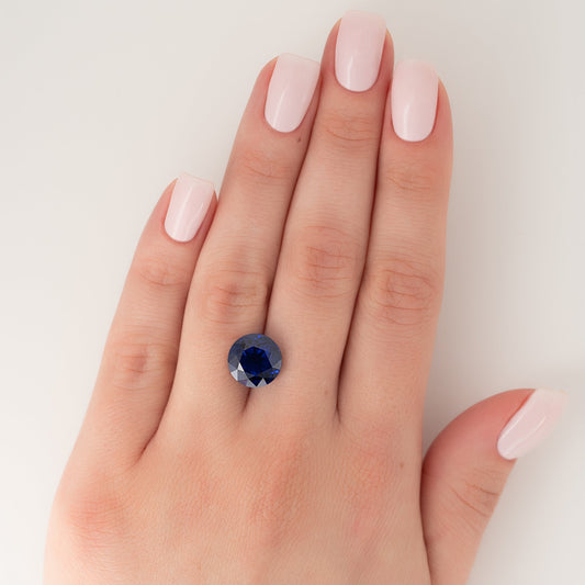 5Ct Round Cut Lab Created Sapphire