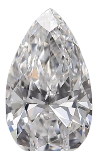 0.29 Carat D VS2 Pear Natural Diamond