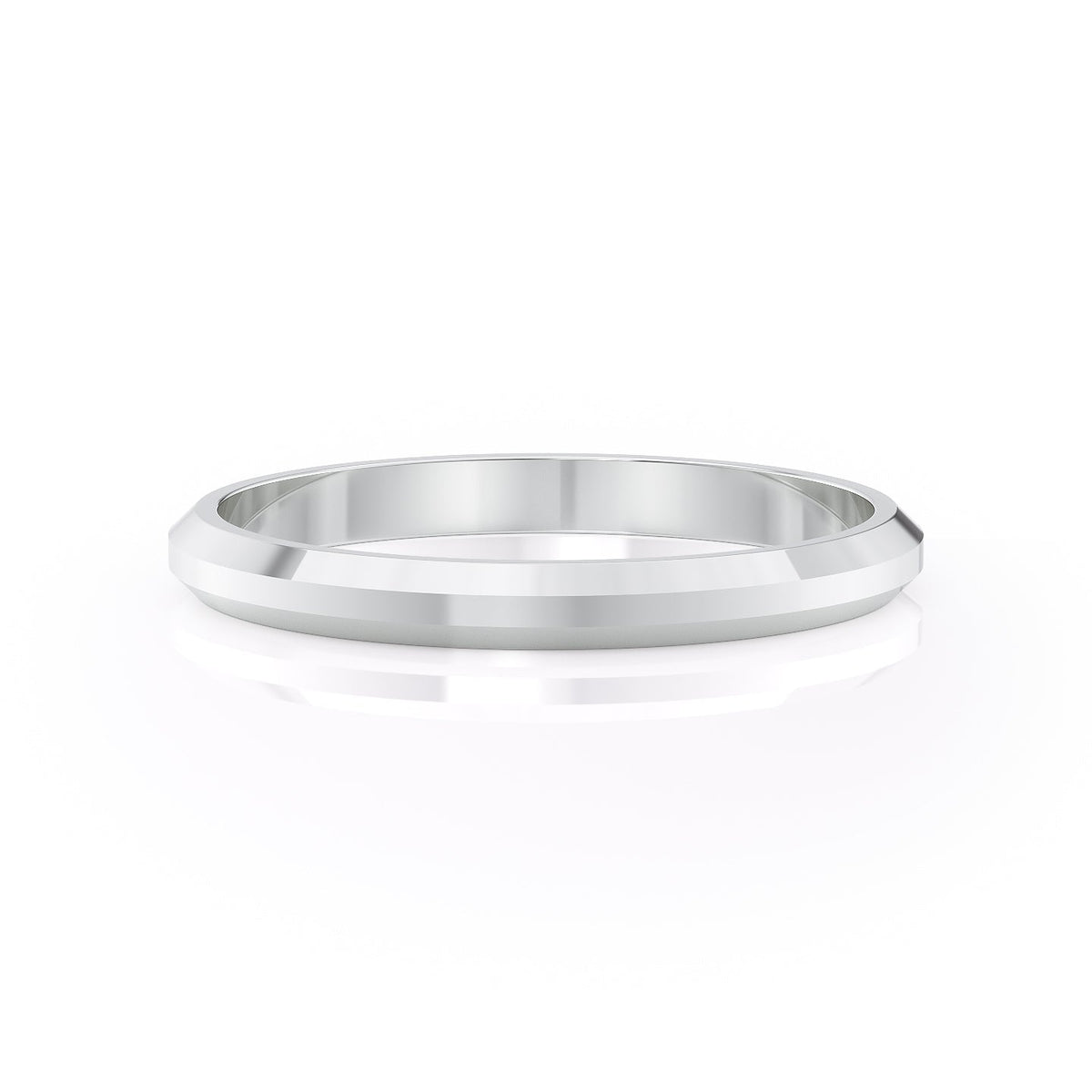 The Benjamin. A White Gold Classic Wedding Band Set With Lab Grown Diamonds. White Background.