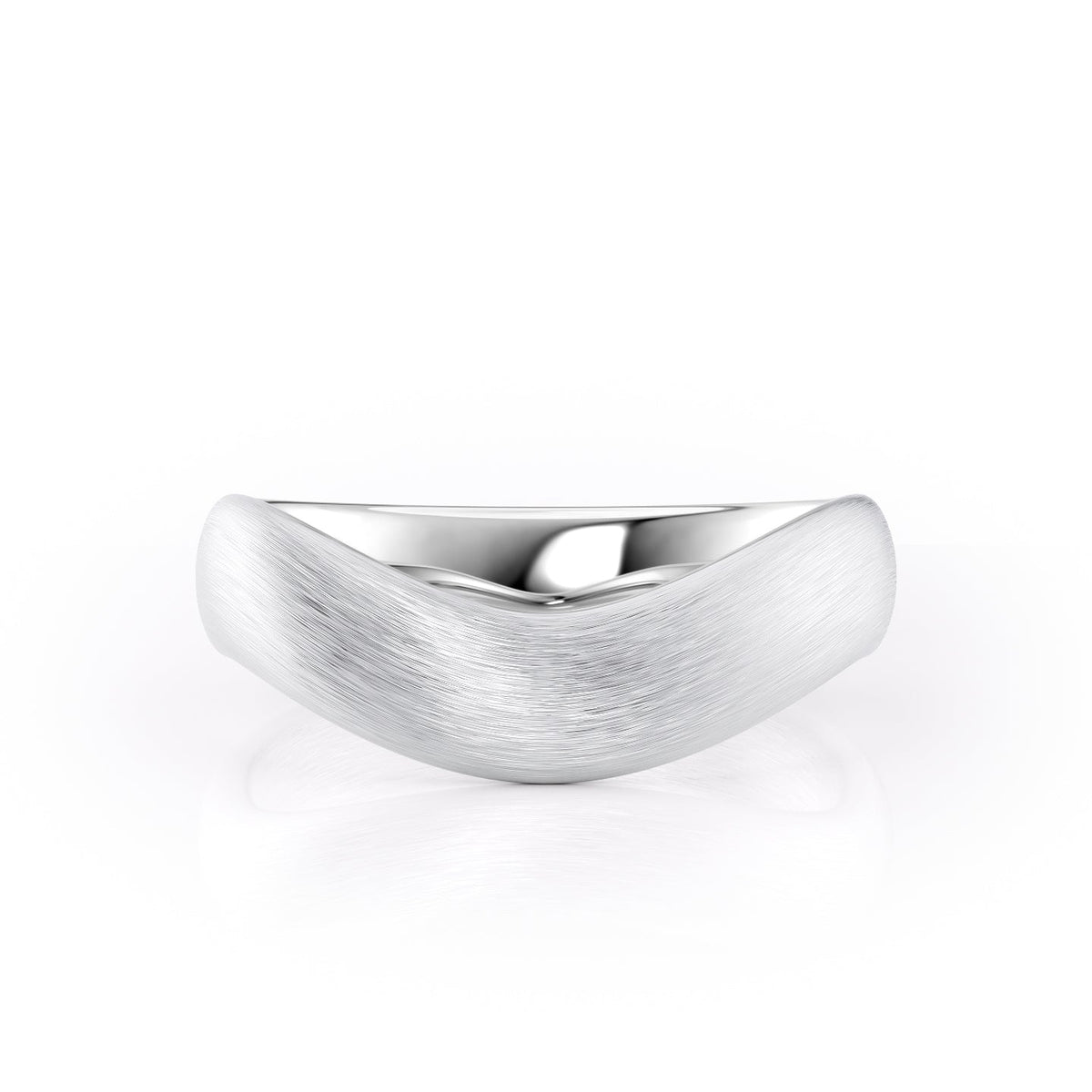 The Berta. A White Gold Classic Wedding Band Set With Lab Grown Diamonds. White Background.