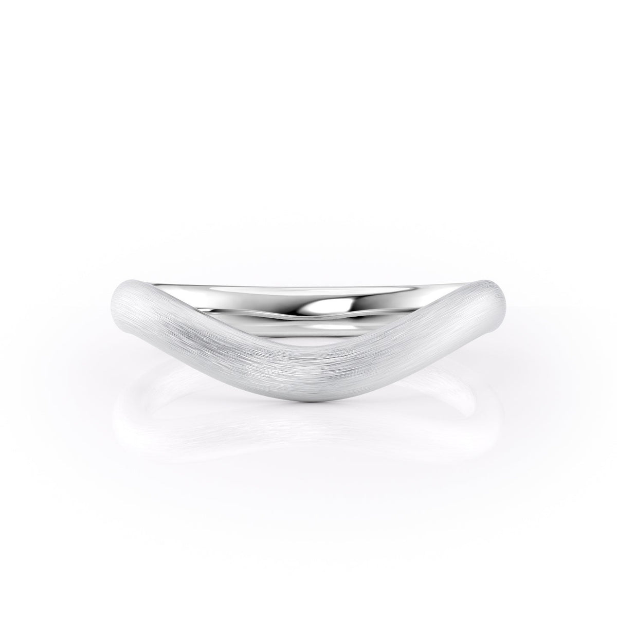 The Berta. A White Gold Classic Wedding Band Set With Lab Grown Diamonds. White Background.