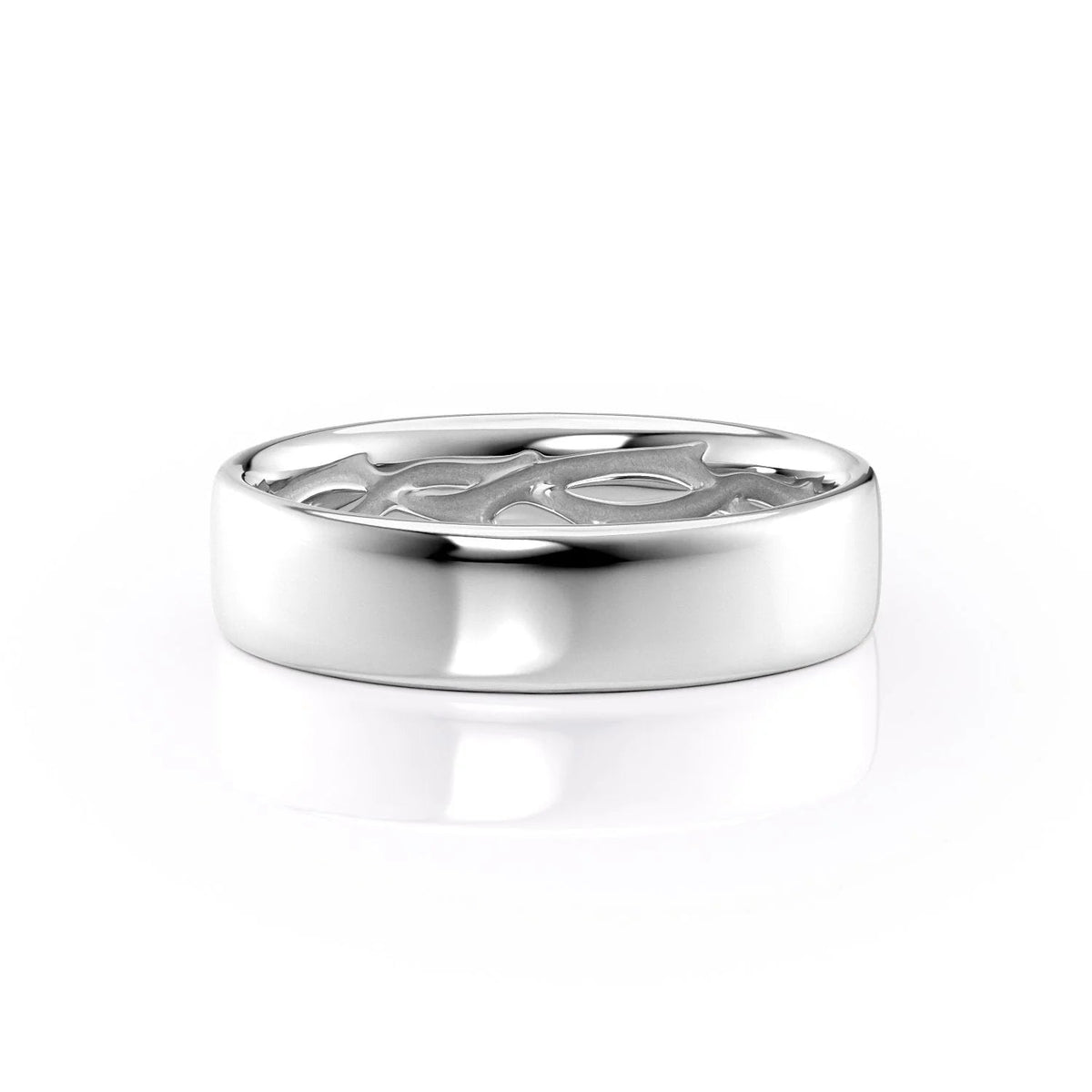 The Hidden Twig Cigar. A White Gold Classic, Designer Wedding Band Set With Lab Grown Diamonds. White Background.