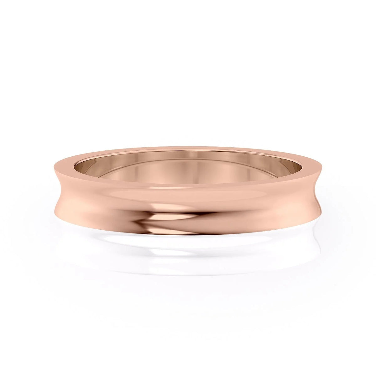 The Jayson. A Rose Gold Classic Wedding Band Set With Lab Grown Diamonds. White Background.