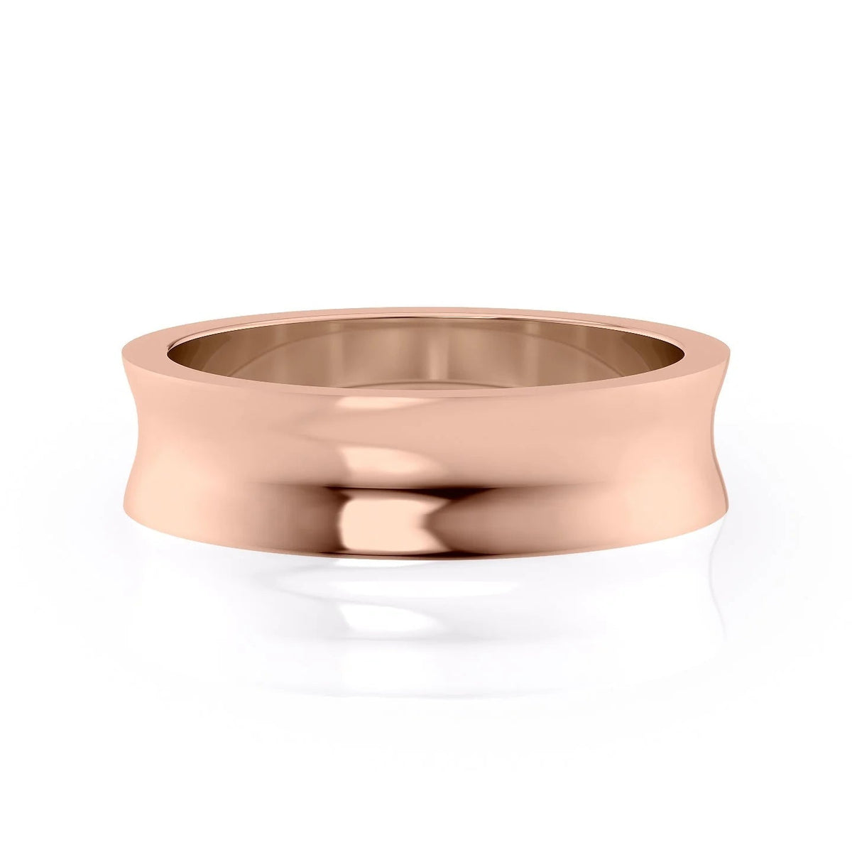 The Jayson. A Rose Gold Classic Wedding Band Set With Lab Grown Diamonds. White Background.