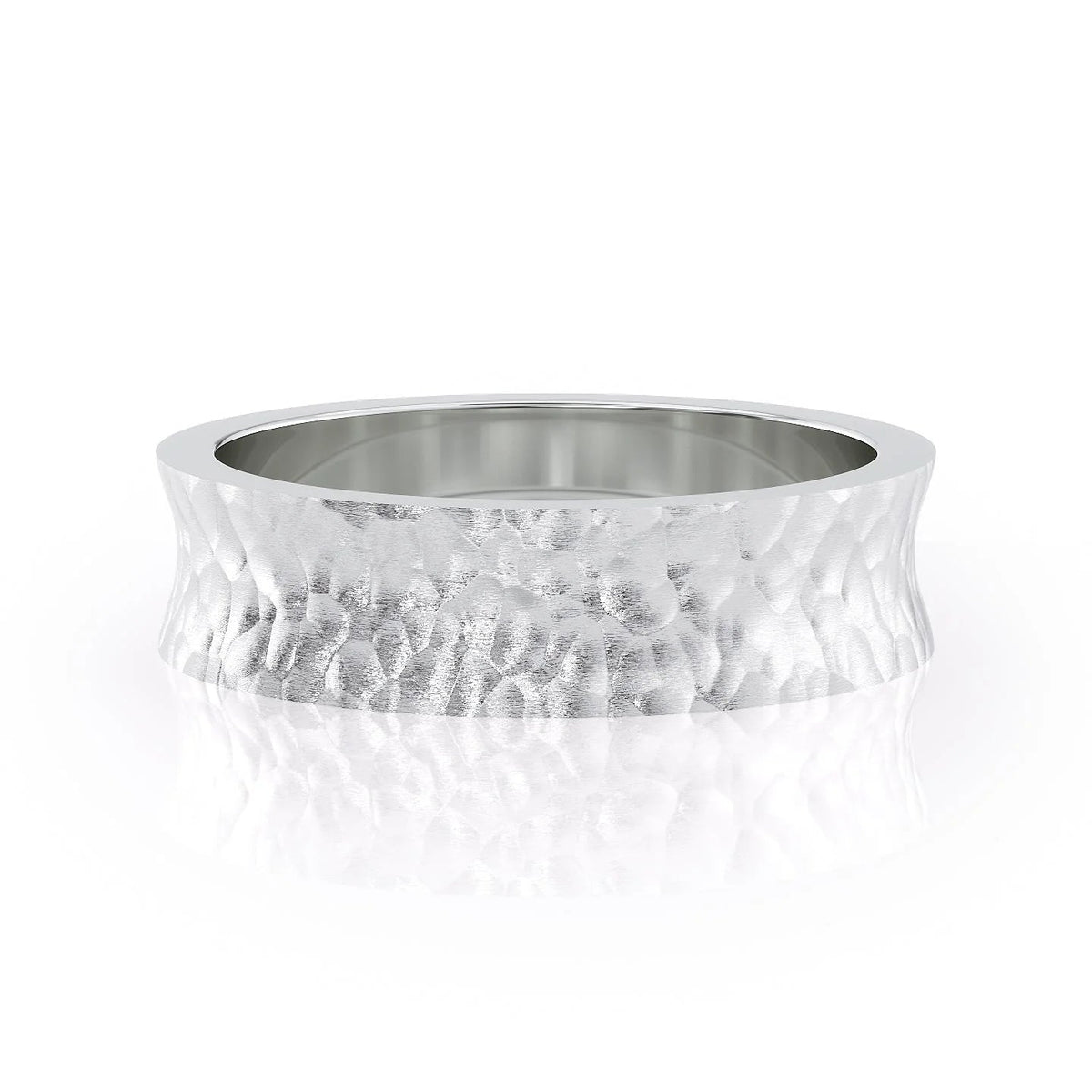 The Jayson. A White Gold Classic Wedding Band Set With Lab Grown Diamonds. White Background.
