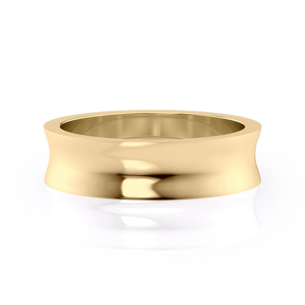 The Jayson. A Yellow Gold Classic Wedding Band Set With Lab Grown Diamonds. White Background.