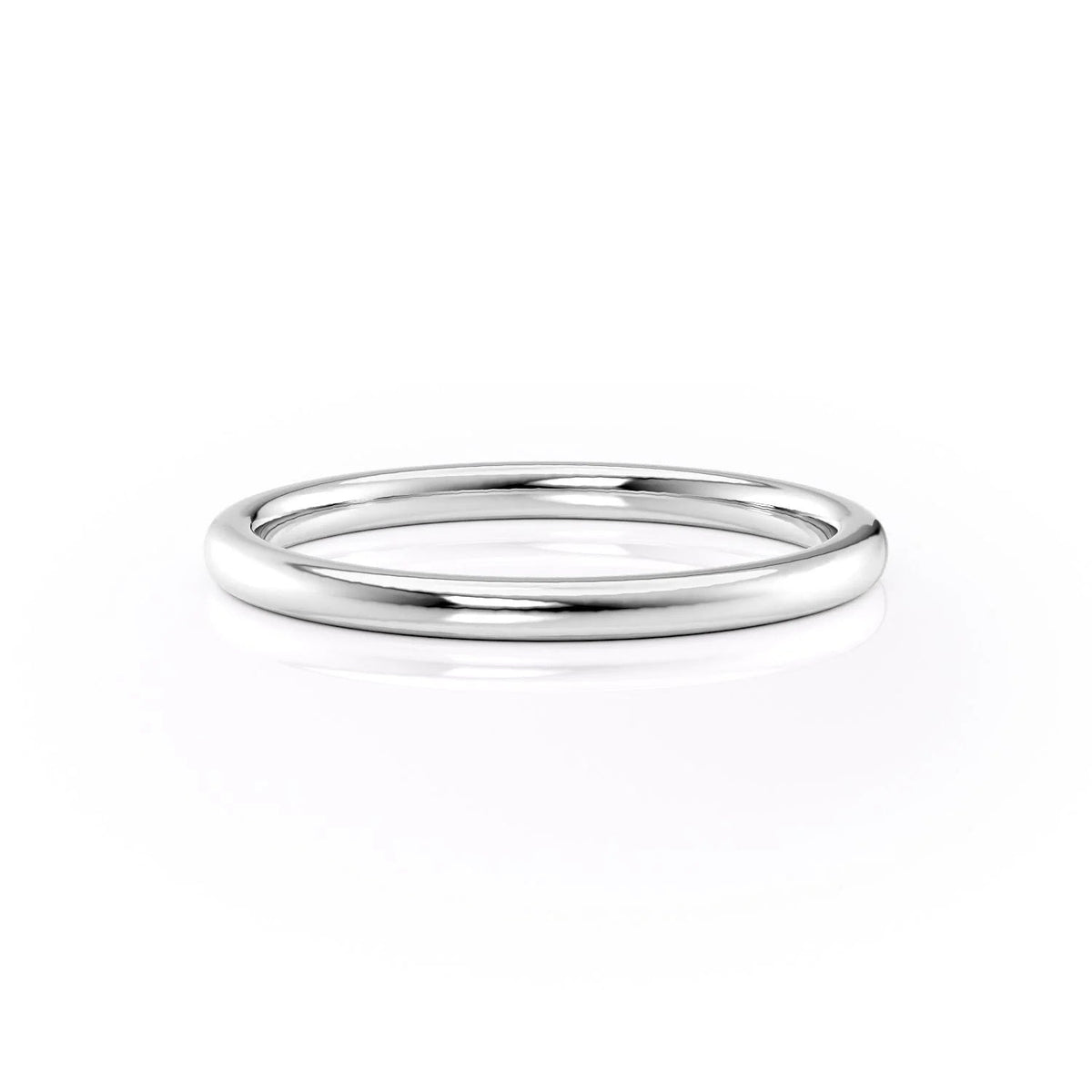 The Natalie. A White Gold Solid Wedding Band Set With Lab Grown Diamonds. White Background.